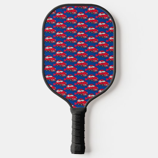 Red Electric Car Pickleball Paddle (Achterkant)