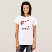 Red Electric Guitar with Stomp Box T-shirt (Voorkant volledig)