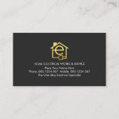 Red Electric Lightning Power Bolt Visitekaartje (Achterkant)