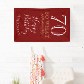 Red Elegant 70 So What Funny Quote 70th Birthday Spandoek (Insitu)