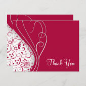 Red Elegant Bedankt kaarten (Voorkant / Achterkant)