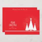 Red Elegant Christmas Party Invitation (Devant / Derrière)