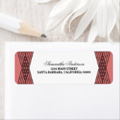 Red Elegant Deco Adresetiketten Etiket (Insitu)