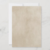 Red Elegant Deco Wedding Invite Kaart (Achterkant)