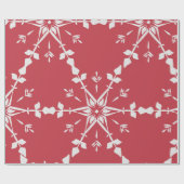 red Elegant Kerstmis Cadeaupapier (Vlak)