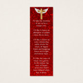 Red Elegant Parties scintillant Memorial Poem Sign (Dos)