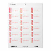 Red Elephant Etiket (Full Sheet)