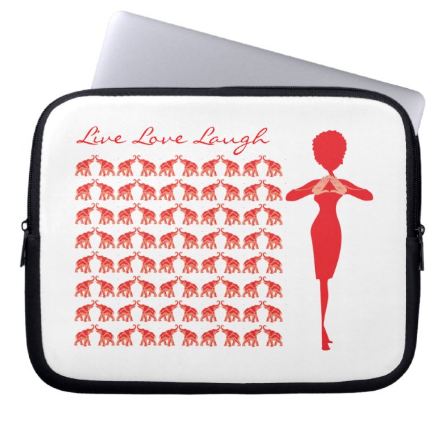 Red Elephant-laptophoes Laptop Sleeve (Voorkant)