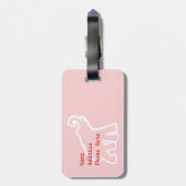 Red Elephant Travel Bag Label Sjabloon Bagagelabel (Achterkant verticaal)