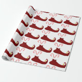Red Elf Slippers met snoeprietjes Cadeaupapier (Uitgerold)