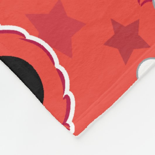 Red Elmo Faces Pattern Fleece Deken (Hoek)