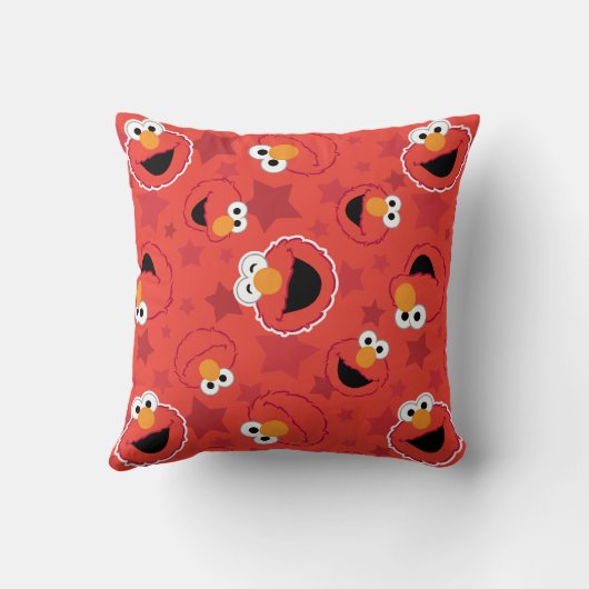 Red Elmo Faces Pattern Kussen (Achterkant)