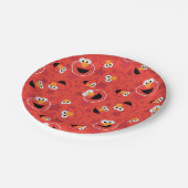 Red Elmo Faces Pattern Papieren Bordje (Gekanteld)