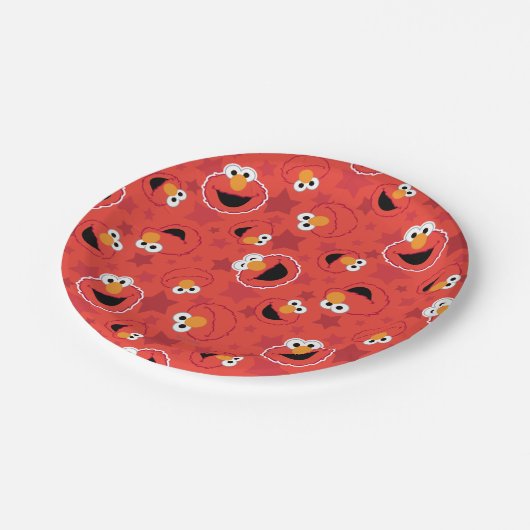 Red Elmo Faces Pattern Papieren Bordje (Gekanteld)