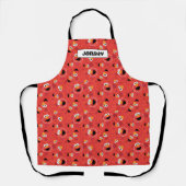 Red Elmo Faces Pattern Schort (Voorkant)