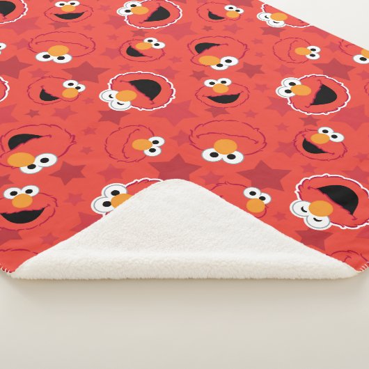 Red Elmo Faces Pattern Sherpa Deken (3/4)