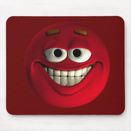 Red Emoticon Laughing Muismat (Voorkant)