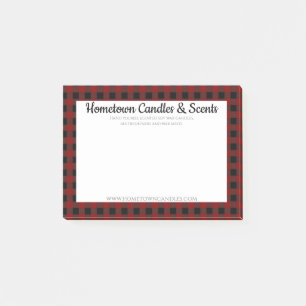 Red en Black Buffalo Pset Rustic Business Post-it® Notes