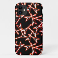 Red en Black Heavy Metal Electric Guitar Pattern
