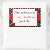 Red en Black Ladybug Dank je wel Rechthoekige Sticker (Tas)