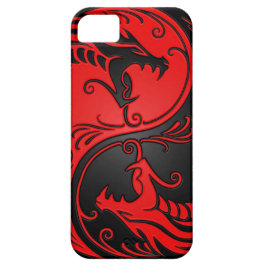 Red en Black Yin Yang Dragons iPhone 11 Hoesje