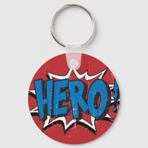 Red en Blue Hero Graphic Super Heroes Art Sleutelhanger