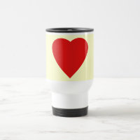 Red en Cream Love Heart Design.