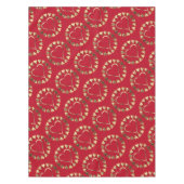 Red en Faux Gold Hearts Romantic Valentijn Tafelkleed (Voorkant)