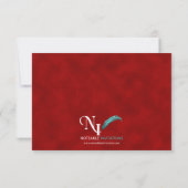 Red en Gold 40e Jubileum-reactiekaart RSVP Kaartje (Achterkant)