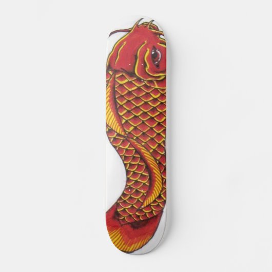 Red en Gold Koi Skateboard (Voorkant)