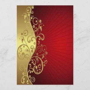 Red en Gold Multipurpose Invite Kaart