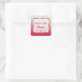 Red en Gold Save the Date Wedding Stickers (Tas)