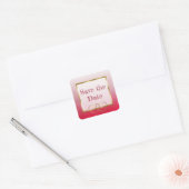 Red en Gold Save the Date Wedding Stickers (Envelop)