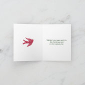 Red en Green Banjo Custom Message Kerstmis Bedankkaart (Binnen)