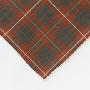 Red en Green Bruce Clan Tartan Fleece Deken