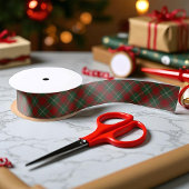 Red en Green Rustic Tartain Pset Lint