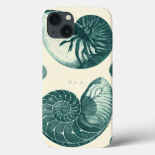 Red en Green Seashell Art iPhone 13 Hoesje