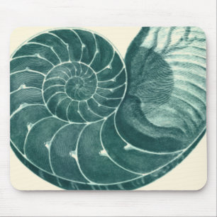 Red en Green Seashell Art Muismat