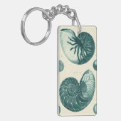 Red en Green Seashell Art Sleutelhanger (Voorkant Links)