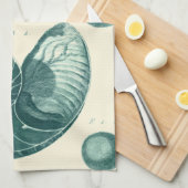 Red en Green Seashell Art Theedoek (Quarter Fold)