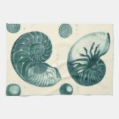 Red en Green Seashell Art Theedoek (Horizontaal)