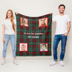 Red en Green Tartan Pset We houden van je griegel. Fleece Deken