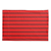 Red en Maroon Stripes Design Kussensloop (Achterkant)