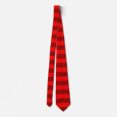 Red en Maroon Stripes Design Stropdas (Achterkant)