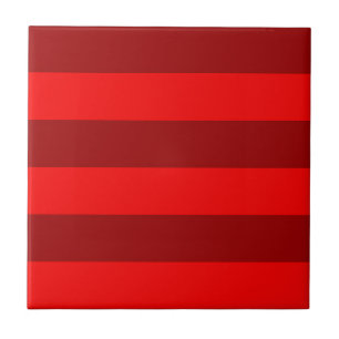Red en Maroon Stripes Design Tegeltje