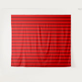 Red en Maroon Stripes Design Wandkleed (Voorkant (horizontaal))