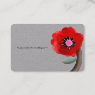 Red en Roze Floral Visitekaartje Asia Love