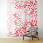 Red en Roze Ombre Heart Wandkleed (In situ)