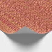 Red en Saffron Damask Cadeaupapier (Hoek)