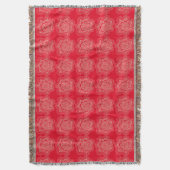 Red en Tan Mandala Pattern Blanket Deken (Voorkant Verticaal)